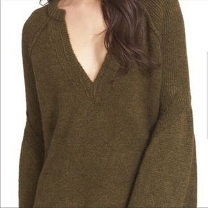 Free people 70s bell sleeve in olive